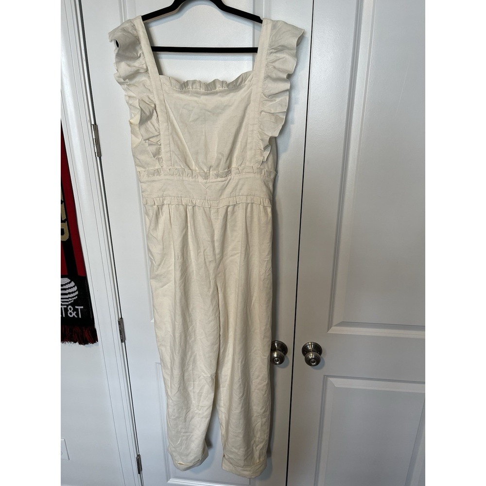 Tularosa Ames Jumpsuit in‎ Ivory XL Zipper Close